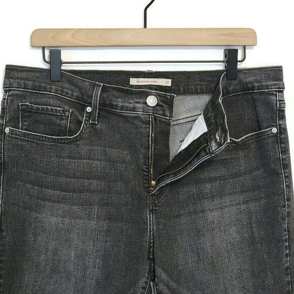 Levi's 311 Shaping Skinny Mid Rise Stretch Black Premium Denim Jean Size 32 - Picture 4 of 16